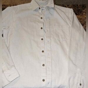 Old Navy Men's Light Blue Striped Button Down Shirt